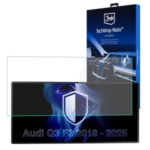 Matná ochranná fólie na displej navigace pro AUDI Q3 F3 2018-25 – 3mk TechWrap Matte™ Center Display