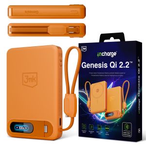 Powerbank 10 000 mAh s MagSafe USB-C PD45W 3mk Genesis™ Oranžový