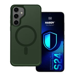 Kouřové pouzdro s MagSafe pro Samsung Galaxy S24 – 3mk HARDY® Hazy MagCase™ Green