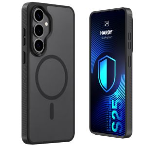 Kouřové pouzdro s MagSafe pro Samsung Galaxy S25+ – 3mk HARDY® Hazy MagCase™ Black