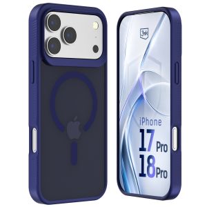 Kouřové pouzdro s MagSafe pro Apple iPhone 17 Pro/ 18 Pro – 3mk HARDY® Hazy MagCase™ Blue