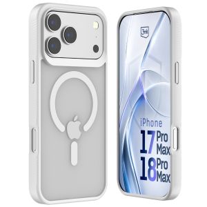 Kouřové pouzdro s MagSafe pro Apple iPhone 17 Pro Max/ 18 Pro Max – 3mk HARDY® Hazy MagCase™ White