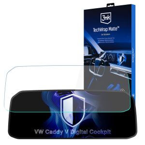 Matná ochranná fólie na displej přístrojového štítu pro VW Caddy V Digital Cockpit 2020- - 3mk TechWrap Matte Cluster™