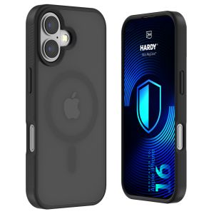 Kouřové pouzdro s MagSafe pro Apple iPhone 16 – 3mk HARDY® Hazy MagCase™ Black