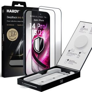 2x Sklíčko tvrzené antireflexní 9H na Apple iPhone 14 Pro/15/16 - 3mk HARDY® DeepBlack Anti-Reflective Glass™