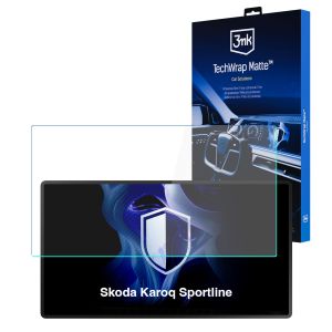 Matná ochranná fólie na displej navigace pro Skoda Karoq Sportline – 3mk TechWrap Matte™ Center Display