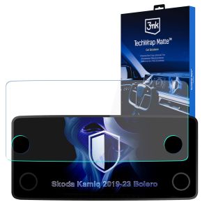 Matná ochranná fólie na displej navigace pro Skoda Kamiq Bolero 2019-23 – 3mk TechWrap Matte™ Center Display