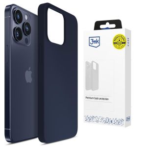 Silikonové pouzdro pro Apple iPhone 16 Pro - 3mk HARDY® Mellow Case™ Dark Blue