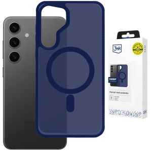 Kouřové pouzdro s MagSafe pro Samsung Galaxy S24 – 3mk HARDY® Hazy MagCase™ Blue