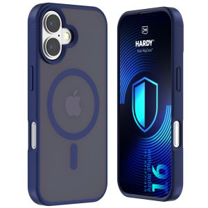 Kouřové pouzdro s MagSafe pro Apple iPhone 16 – 3mk HARDY® Hazy MagCase™ Blue