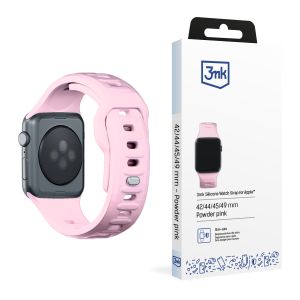 Pasek na 42/44/45/46/49 mm Powder Pink (big) - 3mk silikonový hodinkový pásek