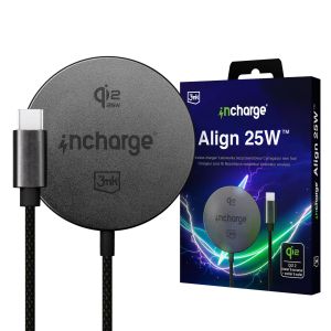 Indukční nabíječka 25W MagSafe Qi2.2 3mk incharge® Align 25W™ pro Android černá