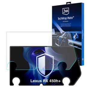 Matná ochranná fólie na displej navigace pro Lexus RX 450h+ (2022 - 2026) – 3mk TechWrap Matte™ Center Display