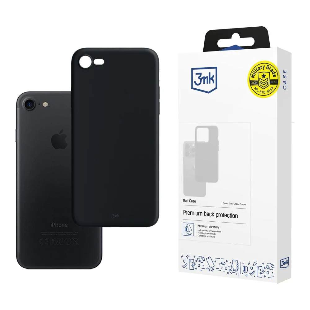 Pouzdro na Apple iPhone 7/8/SE 2020/2022 - 3mk Matt Case Černá