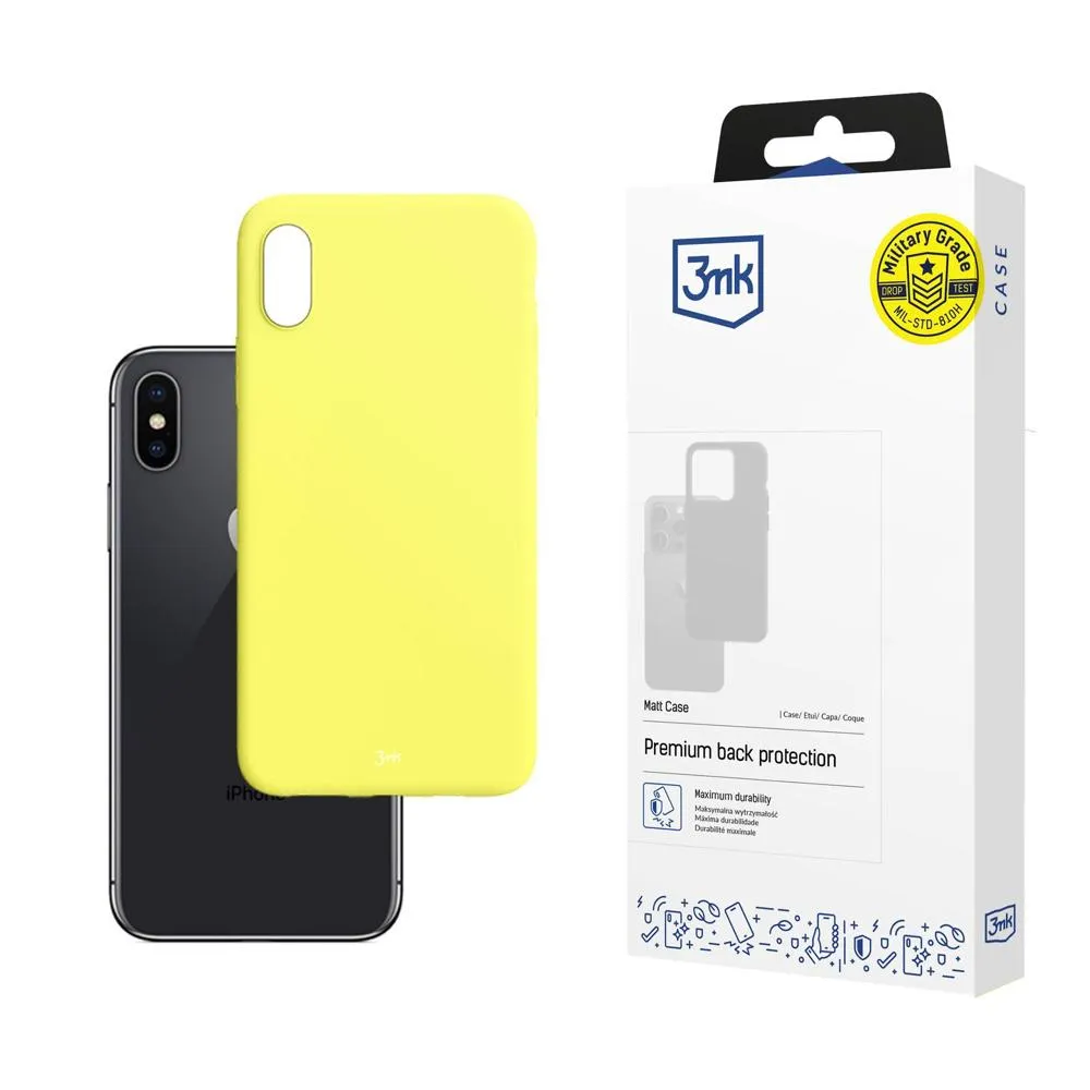 Pouzdro na Apple iPhone X/XS - 3mk Matt Case Lime
