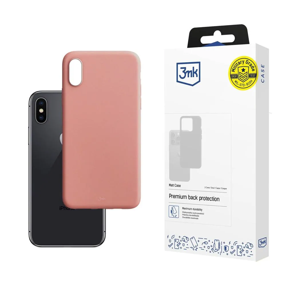 Pouzdro pro Apple iPhone X/XS - 3mk Matt Case Lychee