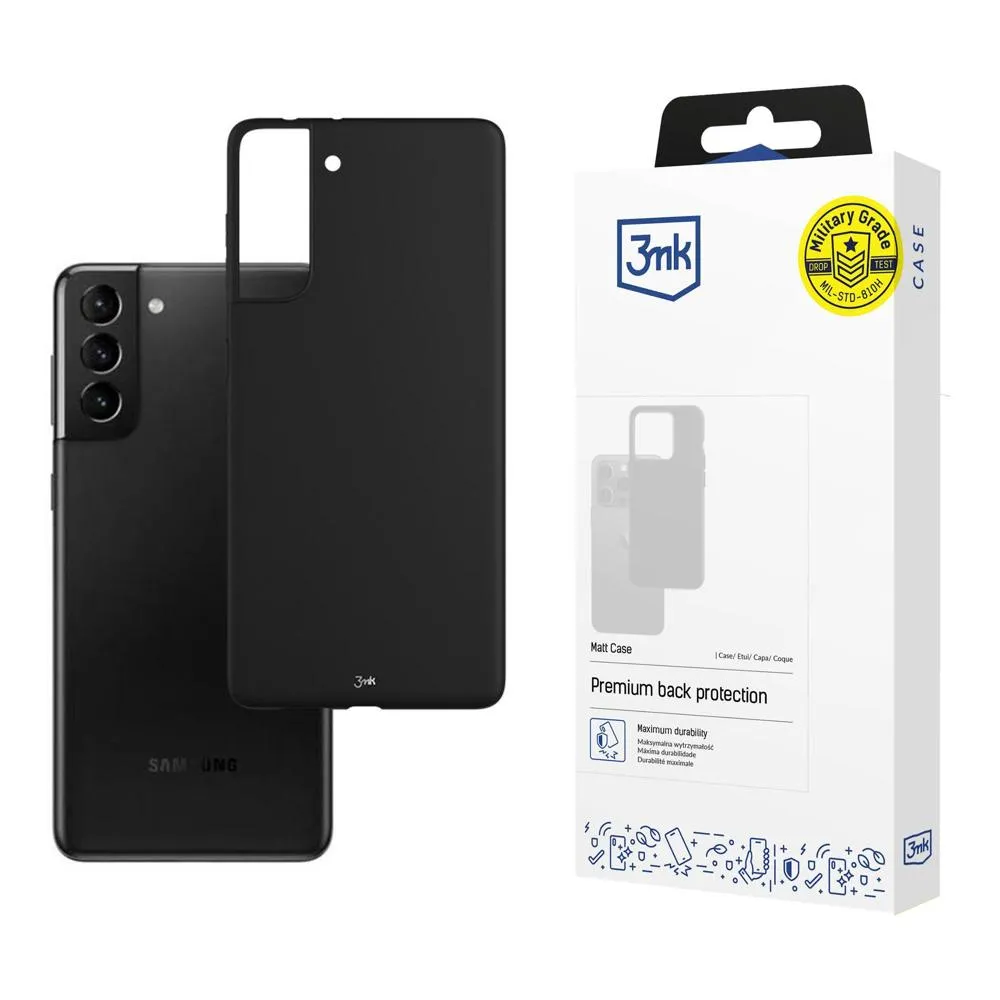 Pouzdro na Samsung Galaxy S21 5G - 3mk Matt Case Černá