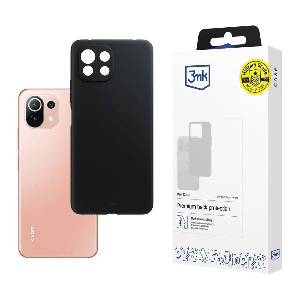 Pouzdro na Xiaomi Mi 11 Lite 4G/5G/11 Lite 5G NE - 3mk Matt Case Černá