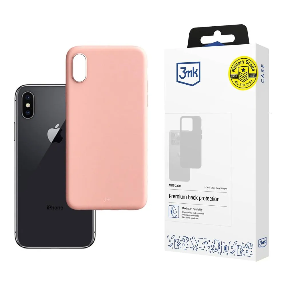Pouzdro pro Apple iPhone Xs Max - 3mk Matt Case Lychee