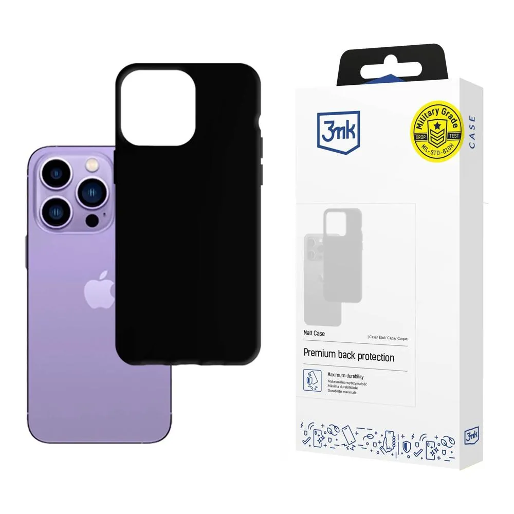 Pouzdro na Apple iPhone 14 Pro - 3mk Matt Case Černá