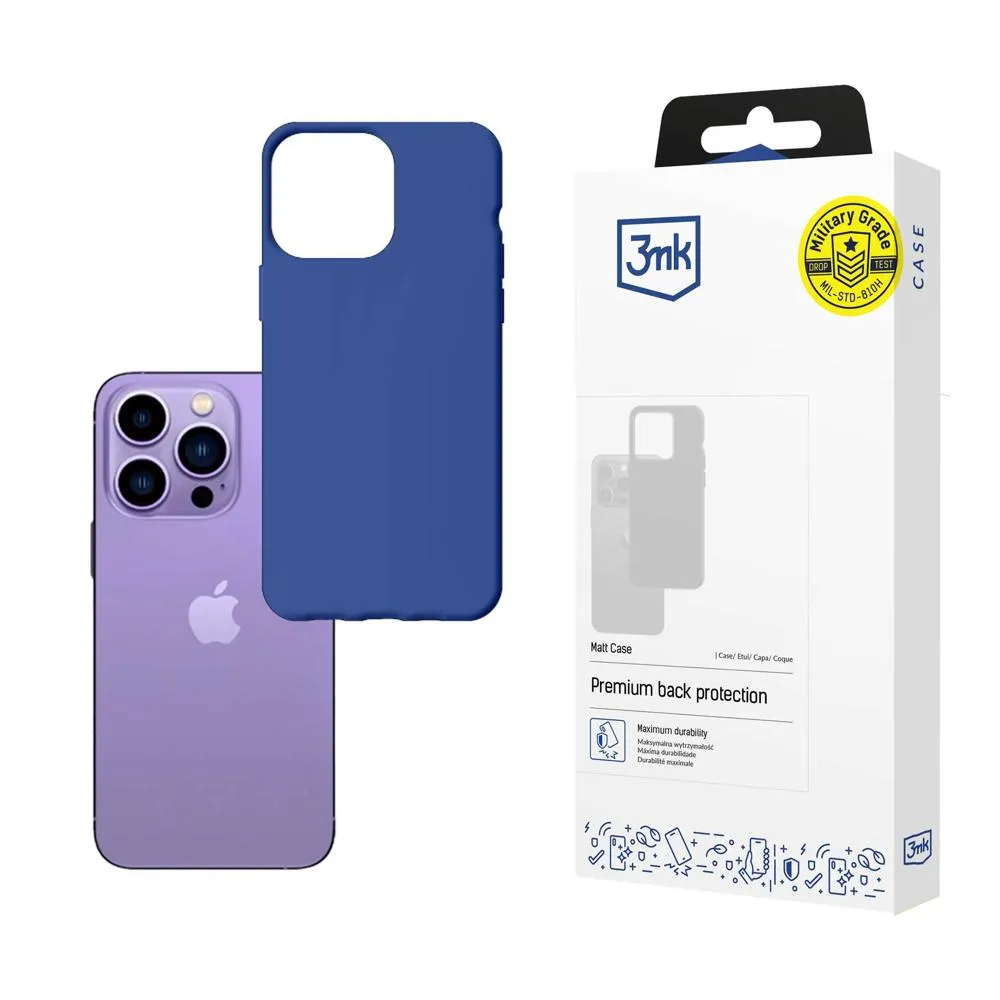 Pouzdro na Apple iPhone 14 Pro - 3mk Matt Case Blueberry