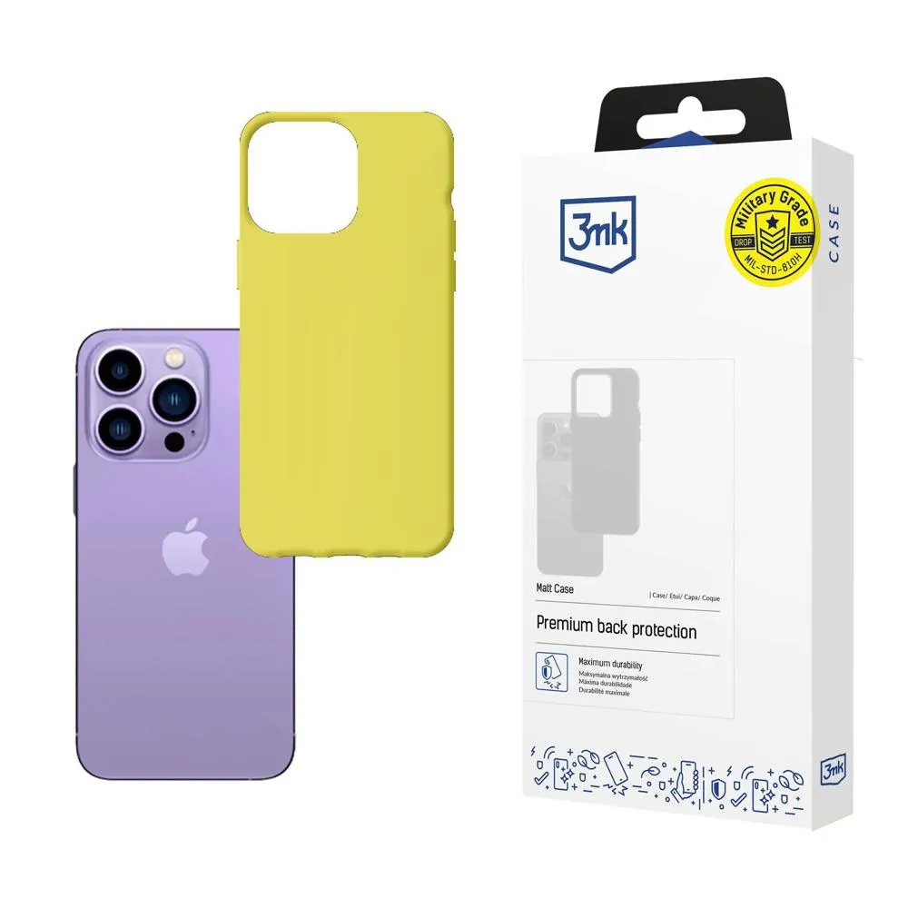 Pouzdro na Apple iPhone 14 Pro - 3mk Matt Case Lime