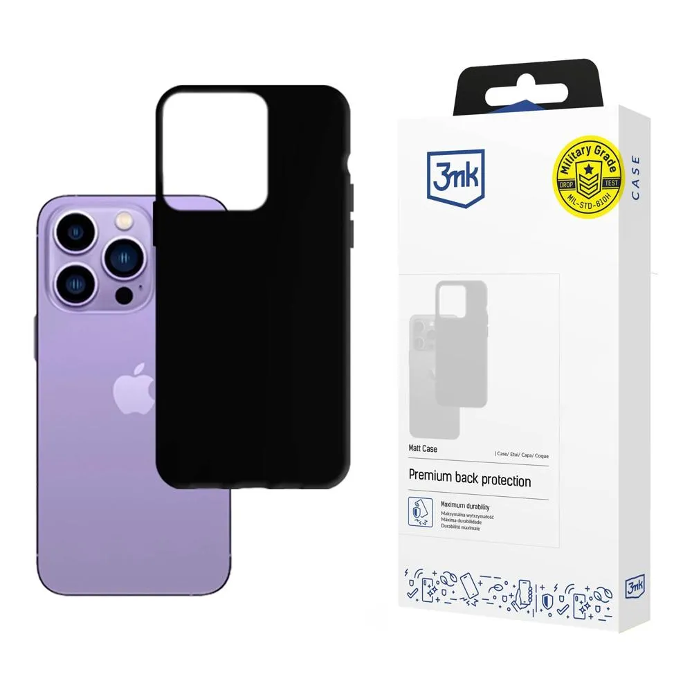 Pouzdro na Apple iPhone 14 Pro Max - 3mk Matt Case Černá