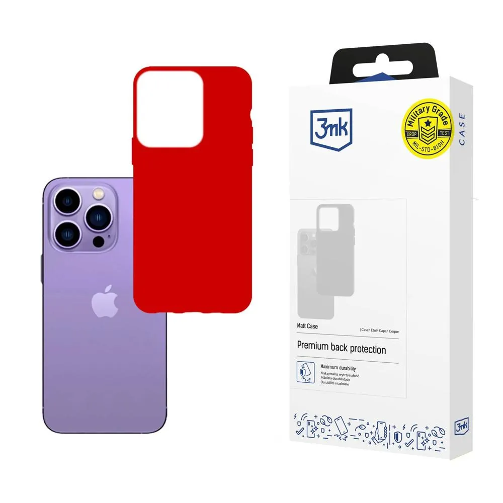 Pouzdro na Apple iPhone 14 Pro Max - 3mk Matt Case Strawberry