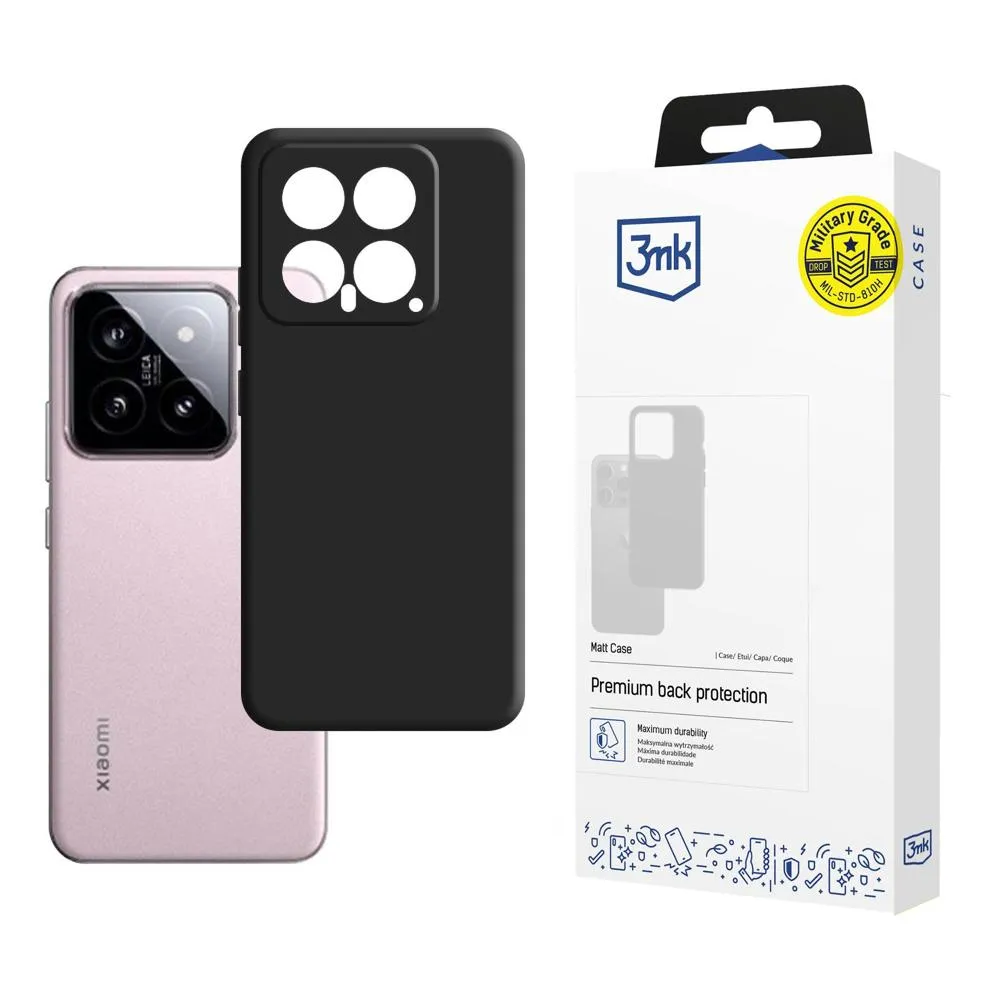 Pouzdro na Xiaomi 14 - 3mk Matt Case Černá