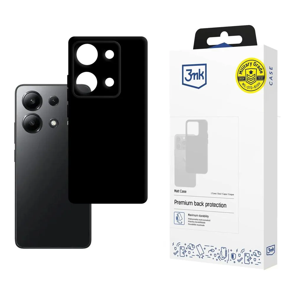 Pouzdro na Redmi Note 13 4G - 3mk Matt Case Černá