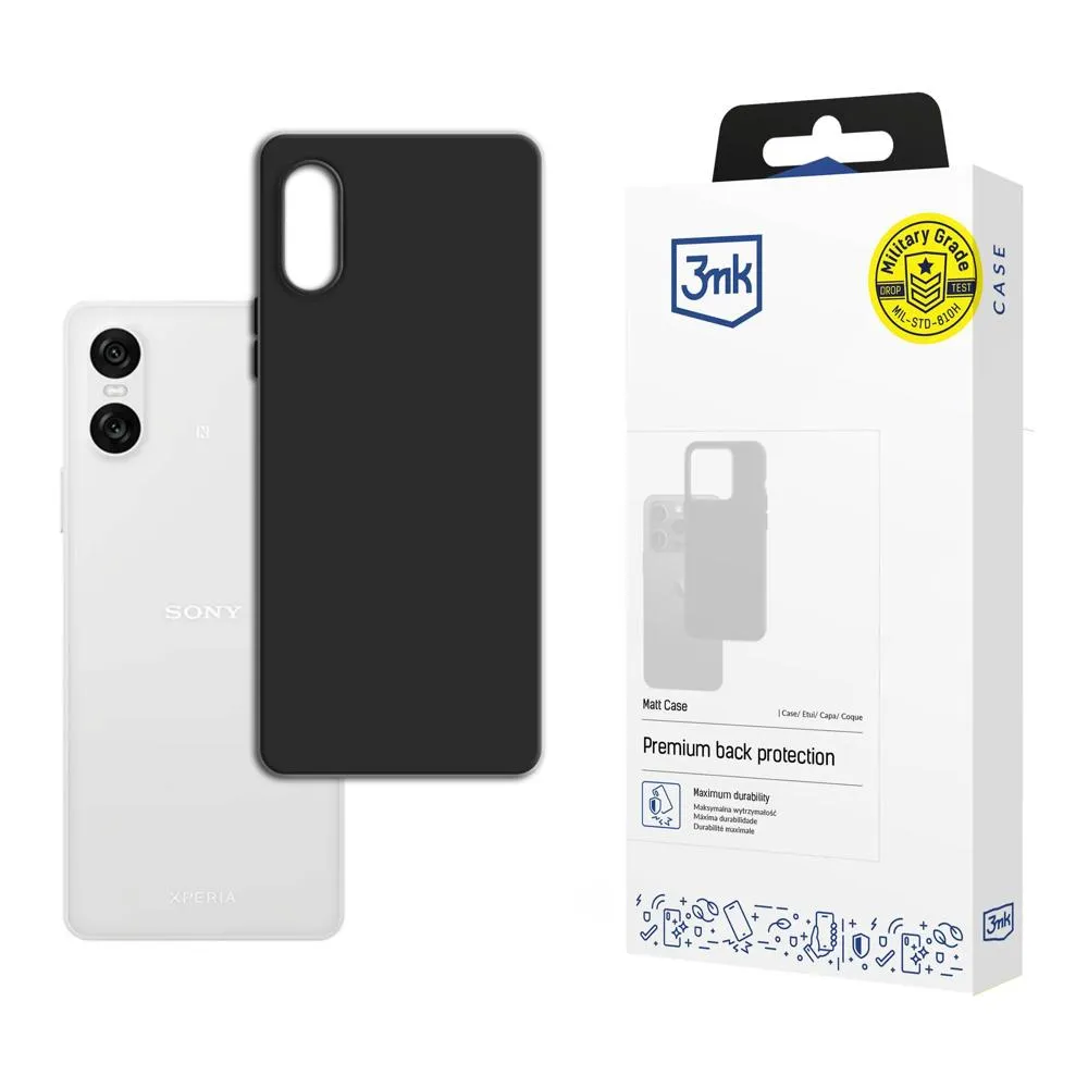 Pouzdro na Sony Xperia 10 VI - 3mk Matt Case Černá
