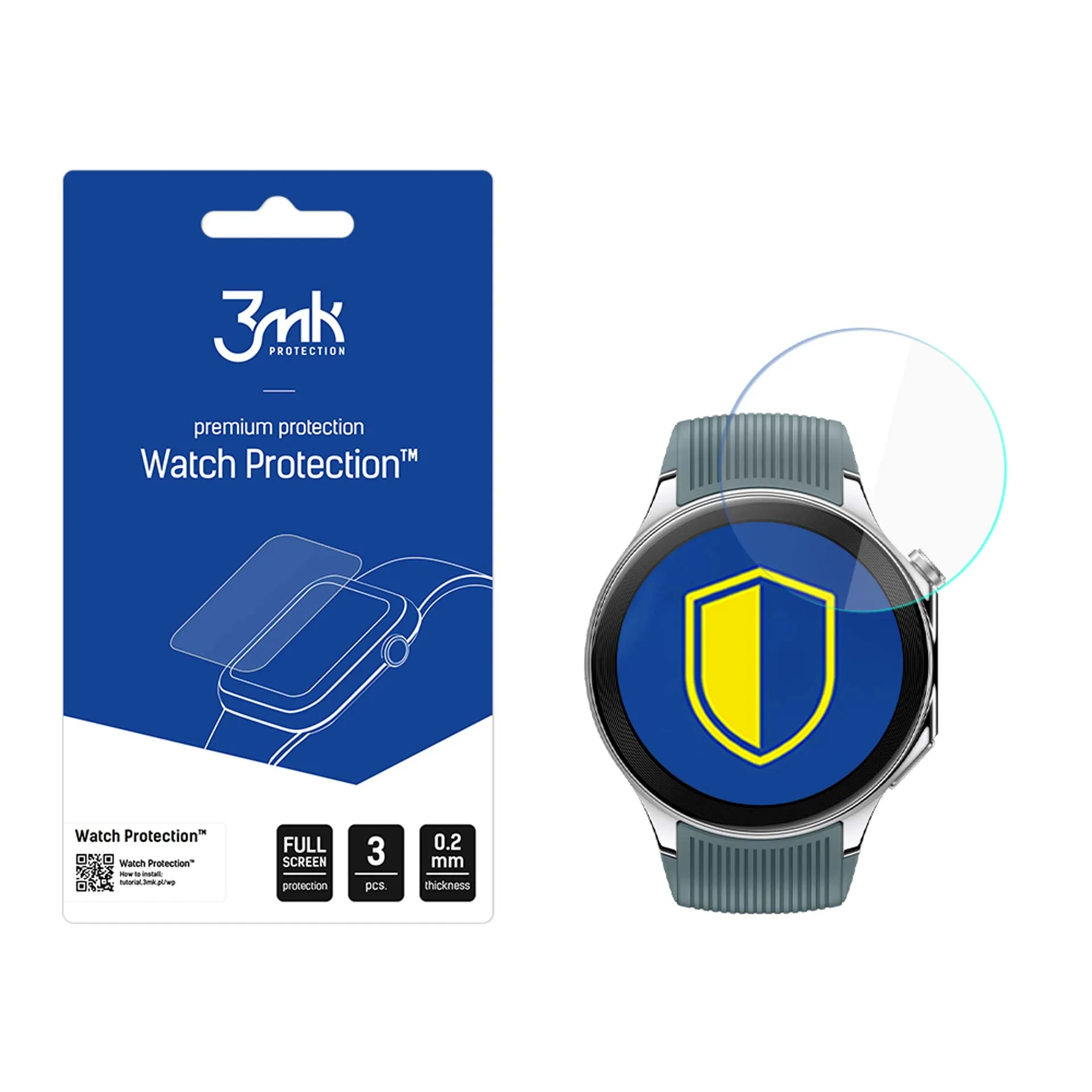 Ochranná fólie na displej chytrých hodinek OnePlus Watch 2 - 3mk Watch Protection
