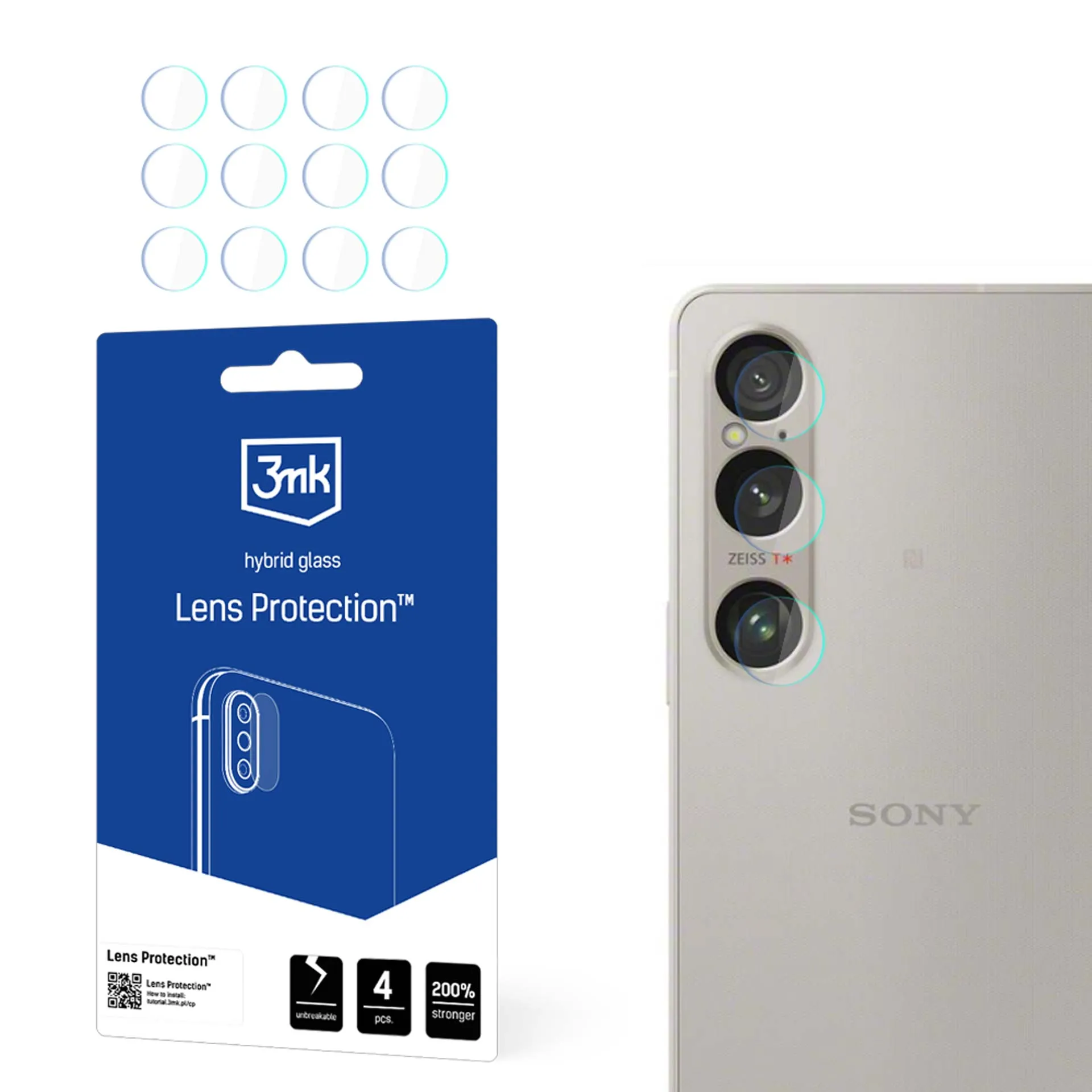 Sklo na objektiv fotoaparátu pro Sony Xperia 1 VI - 3mk Lens Protection