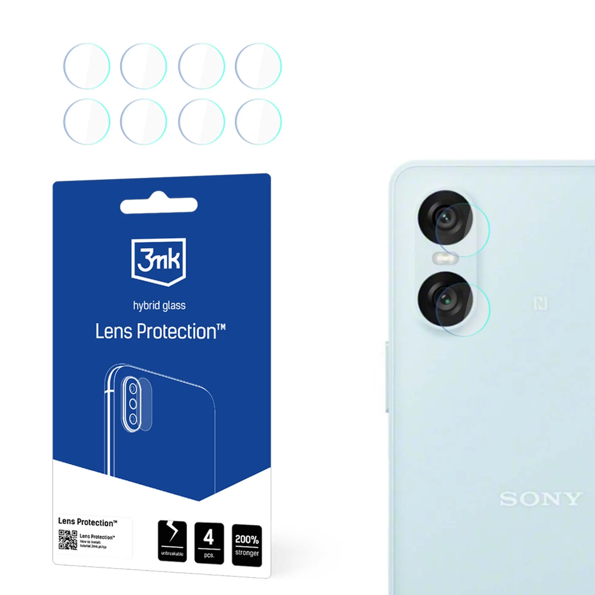 Sklo na objektiv fotoaparátu pro Sony Xperia 10 VI - 3mk Lens Protection