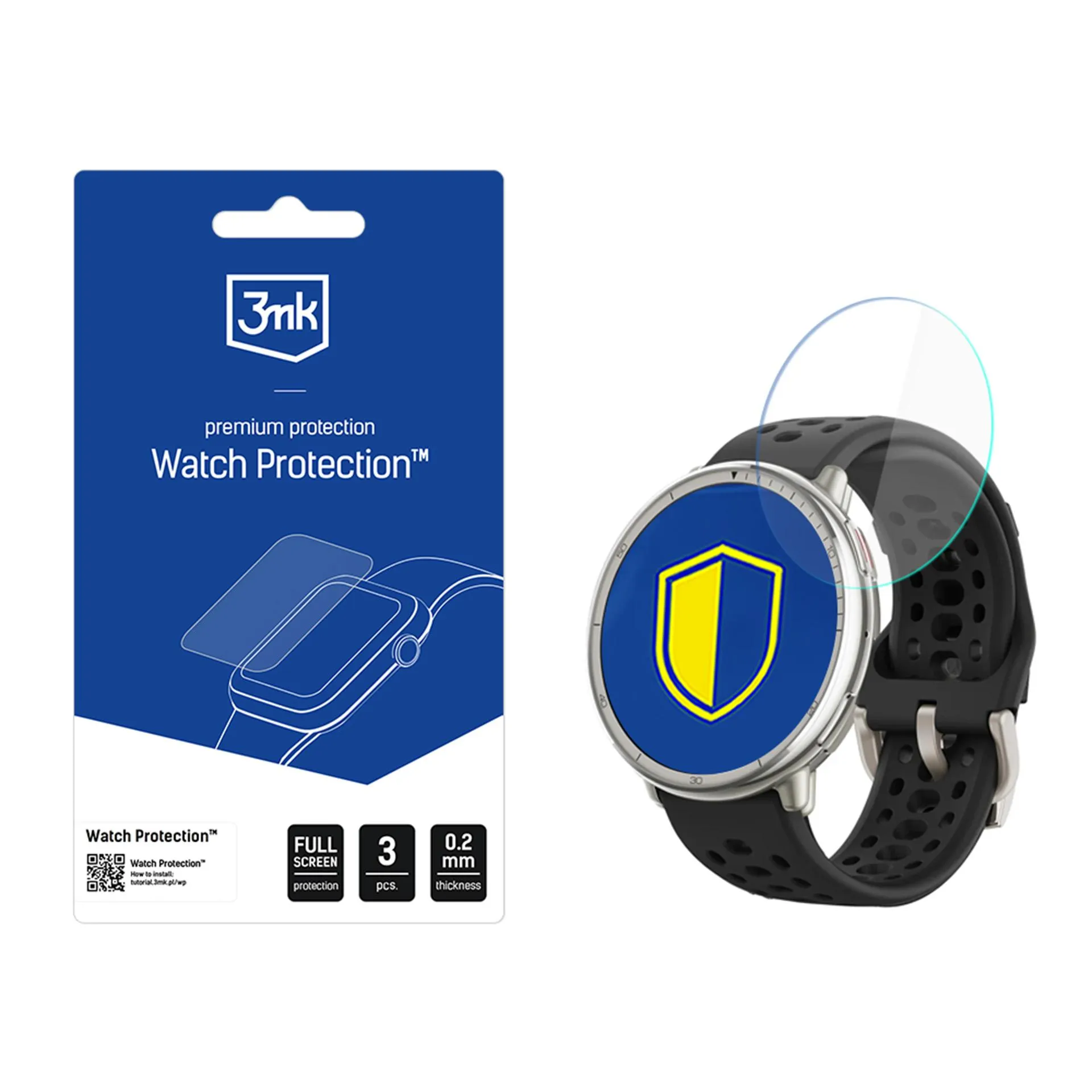 Ochranná fólie na displej chytrých hodinek Amazfit Active 2 - 3mk Watch Protection