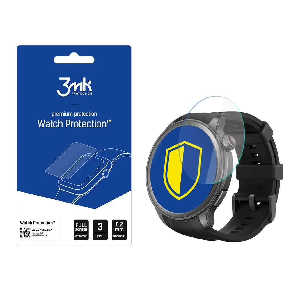 Ochranné sklo na displej chytrých hodinek Amazfit Balance - 3mk Watch Protection