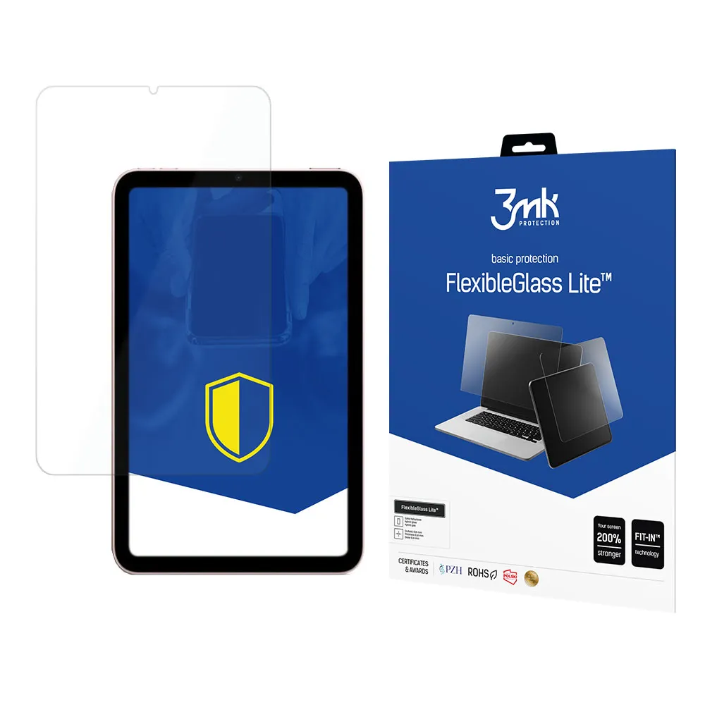 Nepraskající hybridní sklo na Apple iPad Mini 6/Apple iPad Mini 7 - 3mk FlexibleGlass Lite