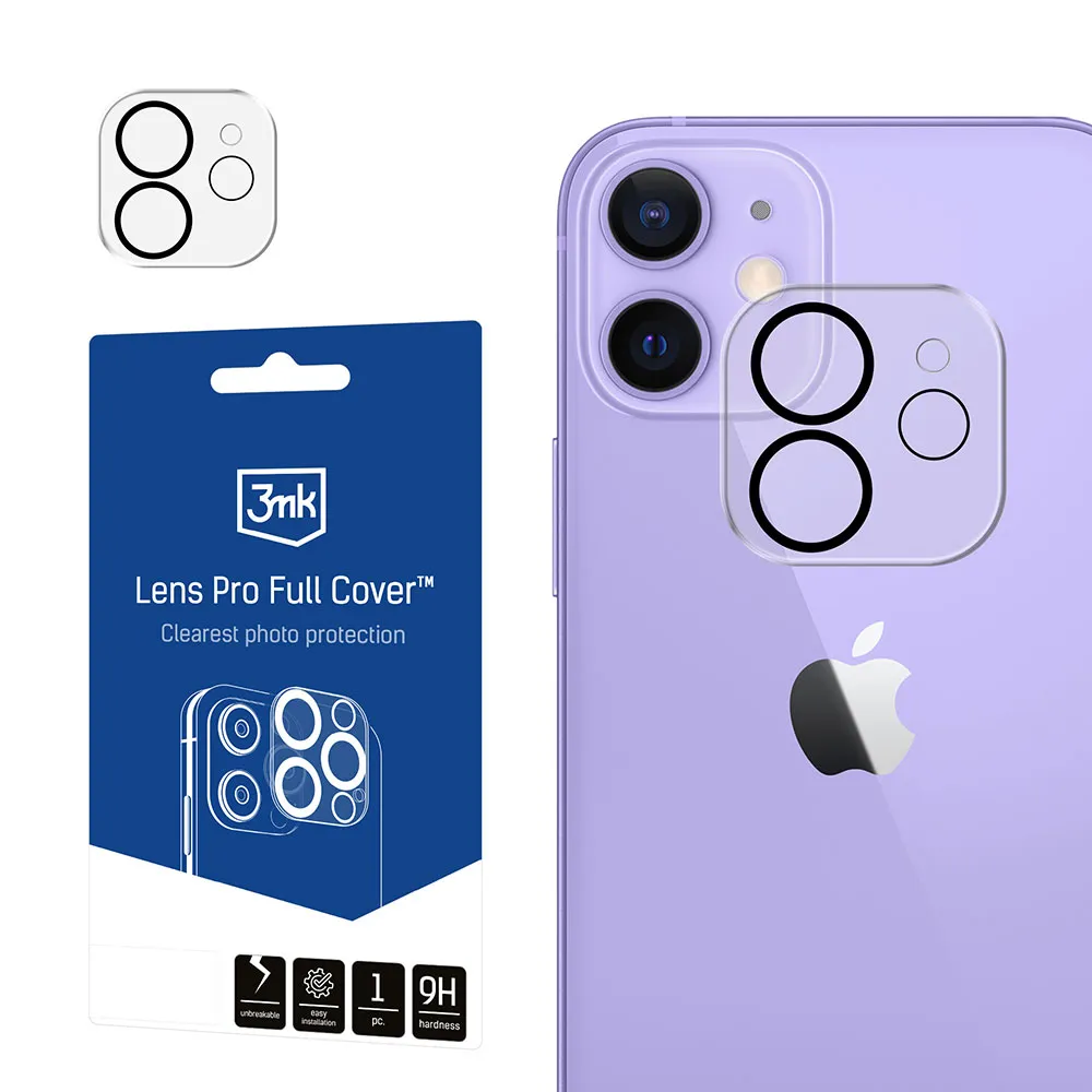 Pancéřová ochrana přístroje pro Apple iPhone 12 - 3mk Lens Pro Full Cover