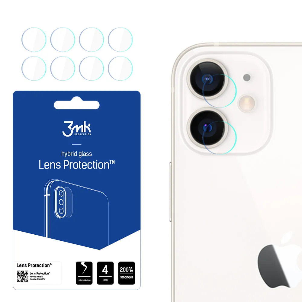 Sklo na objektiv fotoaparátu do Apple iPhone 12 - 3mk Lens Protection