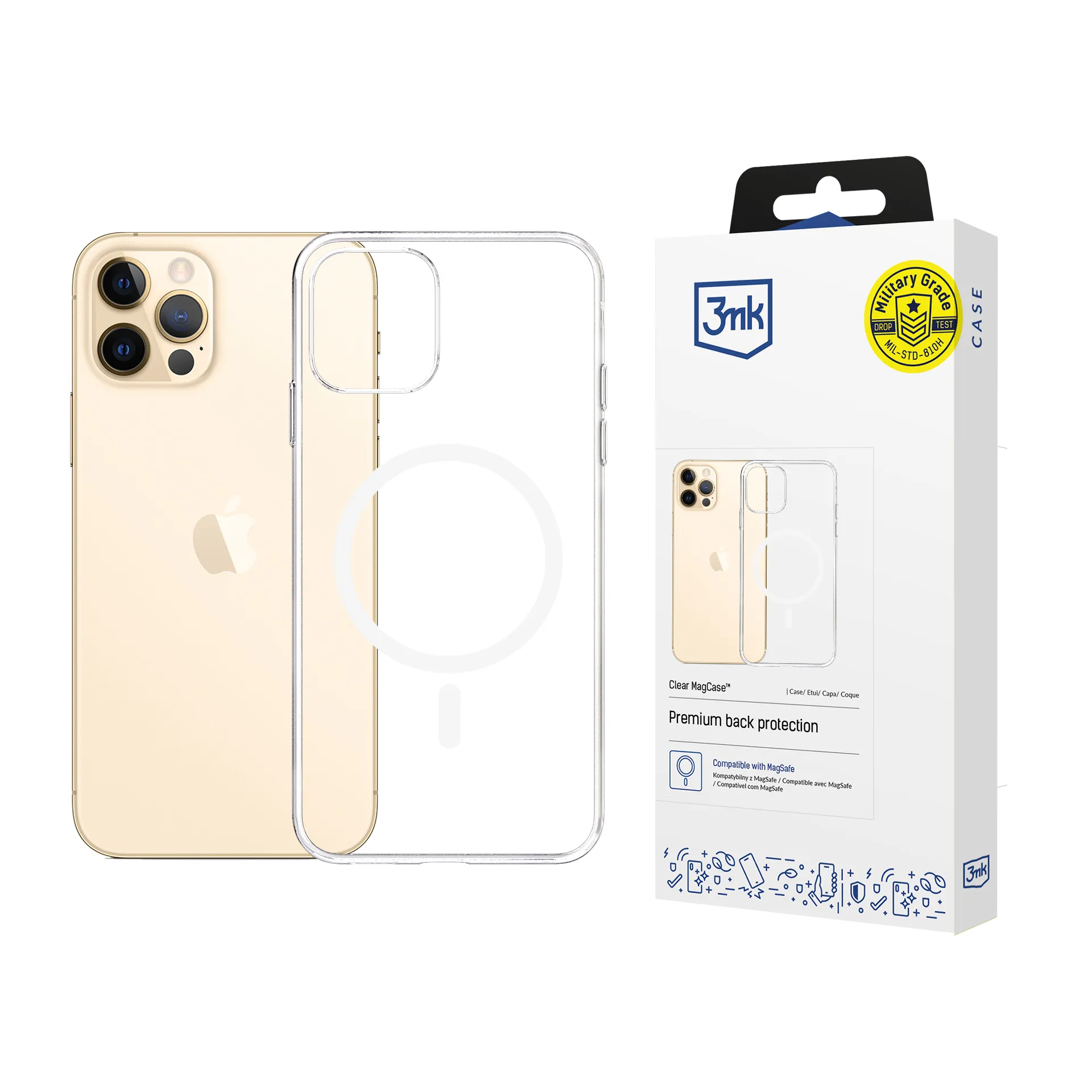 Pouzdro na Apple iPhone 12 Pro Max - 3mk Clear MagCase