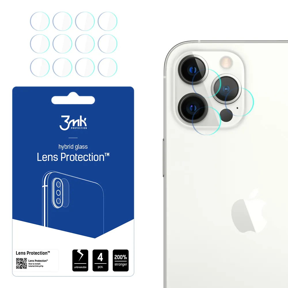 Sklo na objektiv fotoaparátu do Apple iPhone 12 Pro Max - 3mk Lens Protection