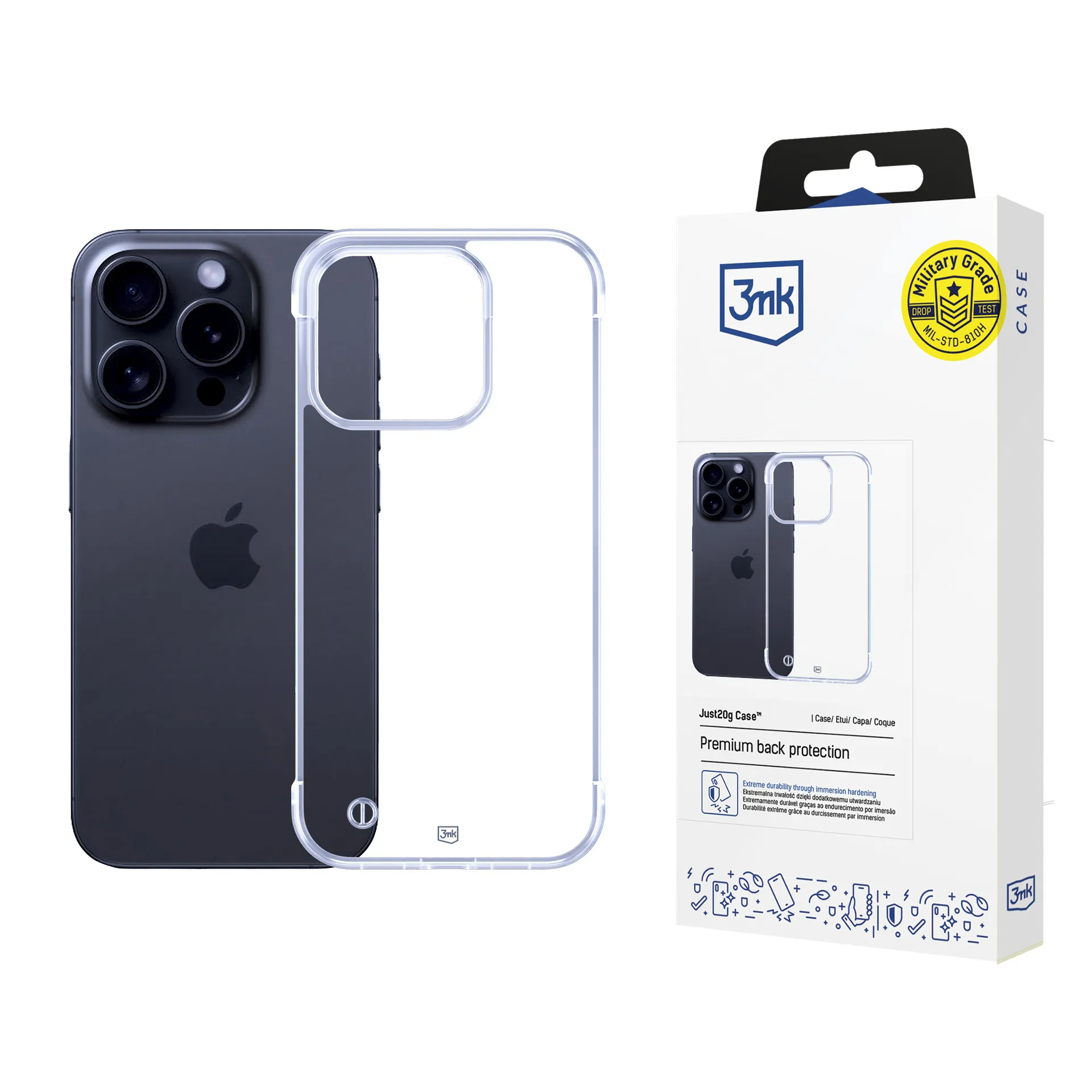 Ultralehké pouzdro na Apple iPhone 13 Pro - 3mk Just20g Clear Case