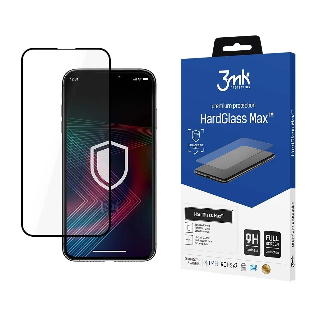 Vyztužené tvrzené sklo na Apple iPhone 13/13 Pro/14/16E - 3mk HardGlass Max