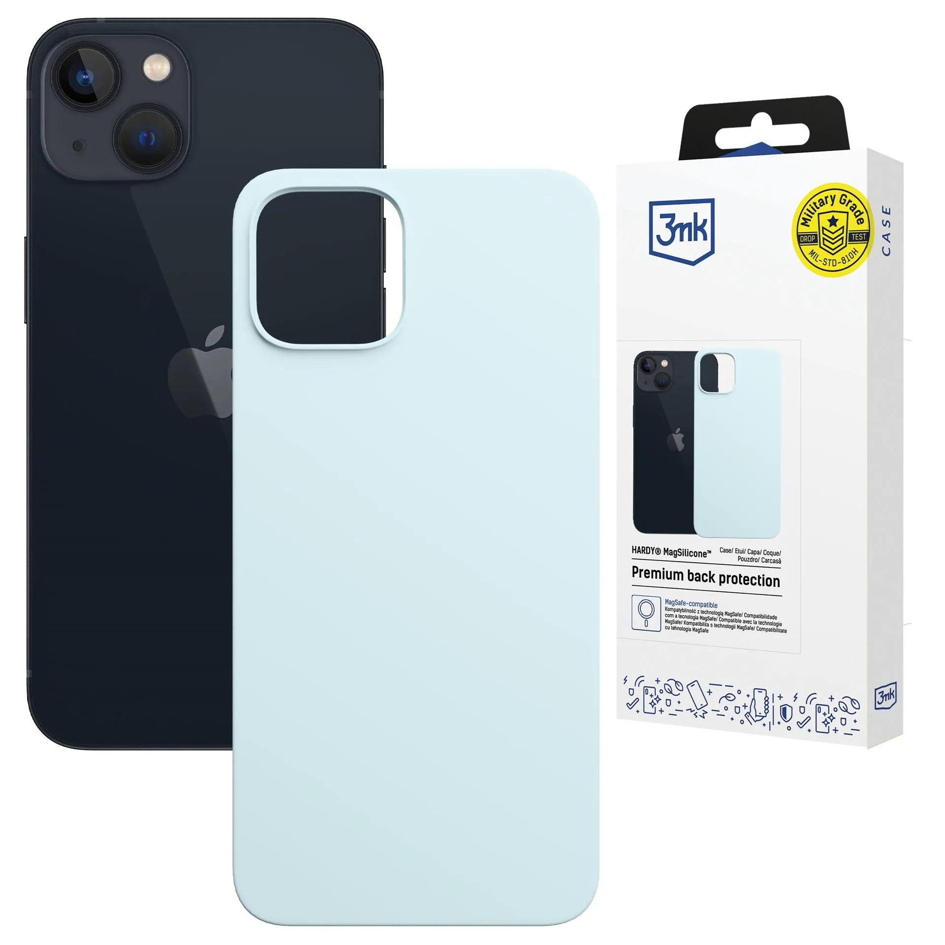 Pouzdro na Apple iPhone 14 Plus - 3mk Hardy MagSilicone Sierra Blue