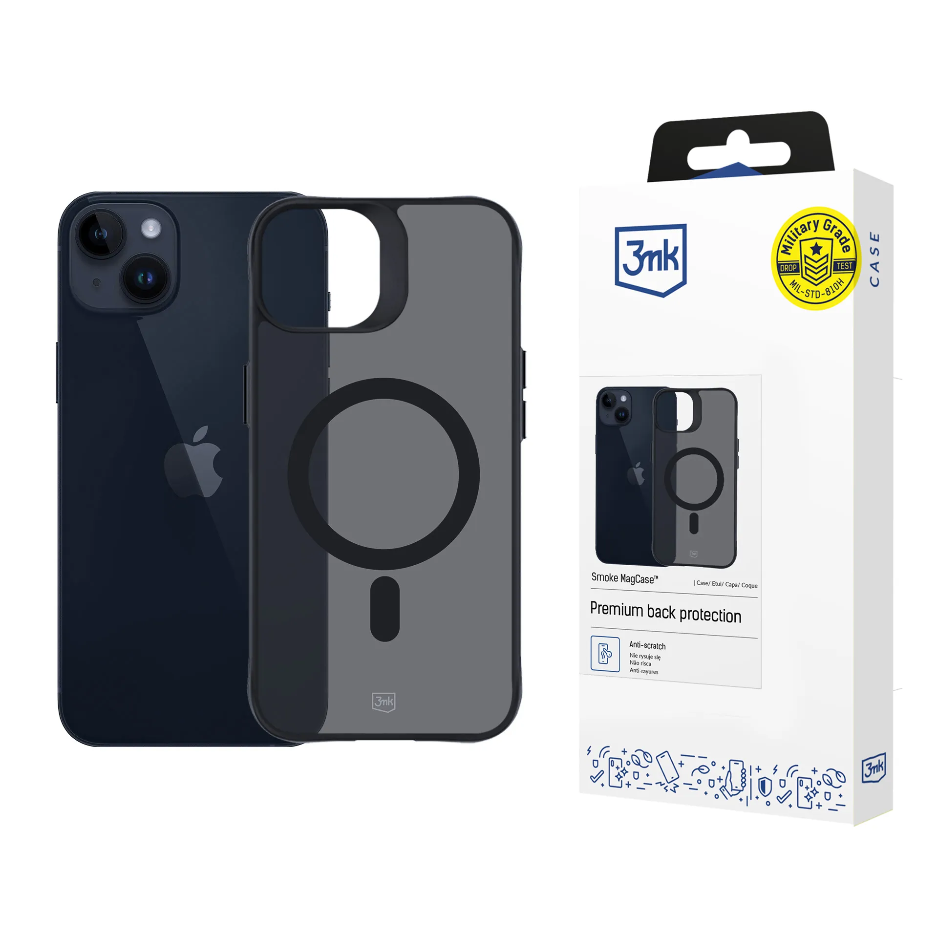 Pouzdro na Apple iPhone 14 Plus - 3mk Smoke MagCase