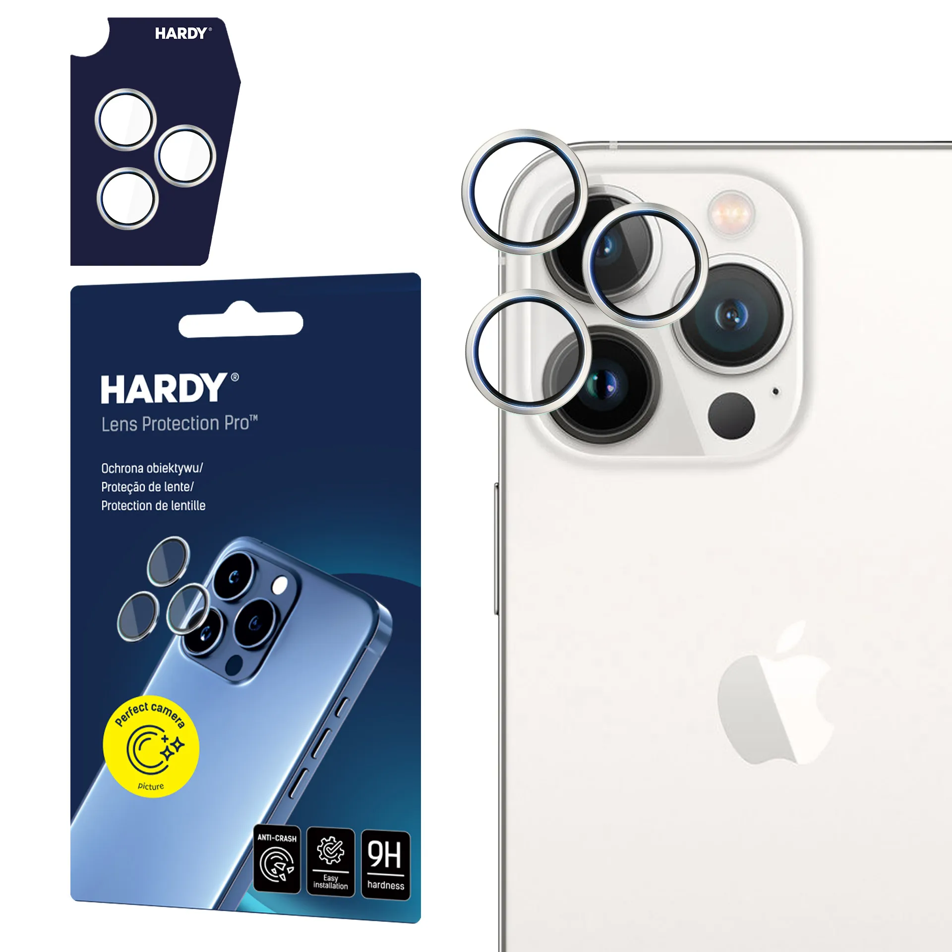 Ochrana objektivu na Apple iPhone 15 Pro - 3mk HARDY Lens Protection Pro