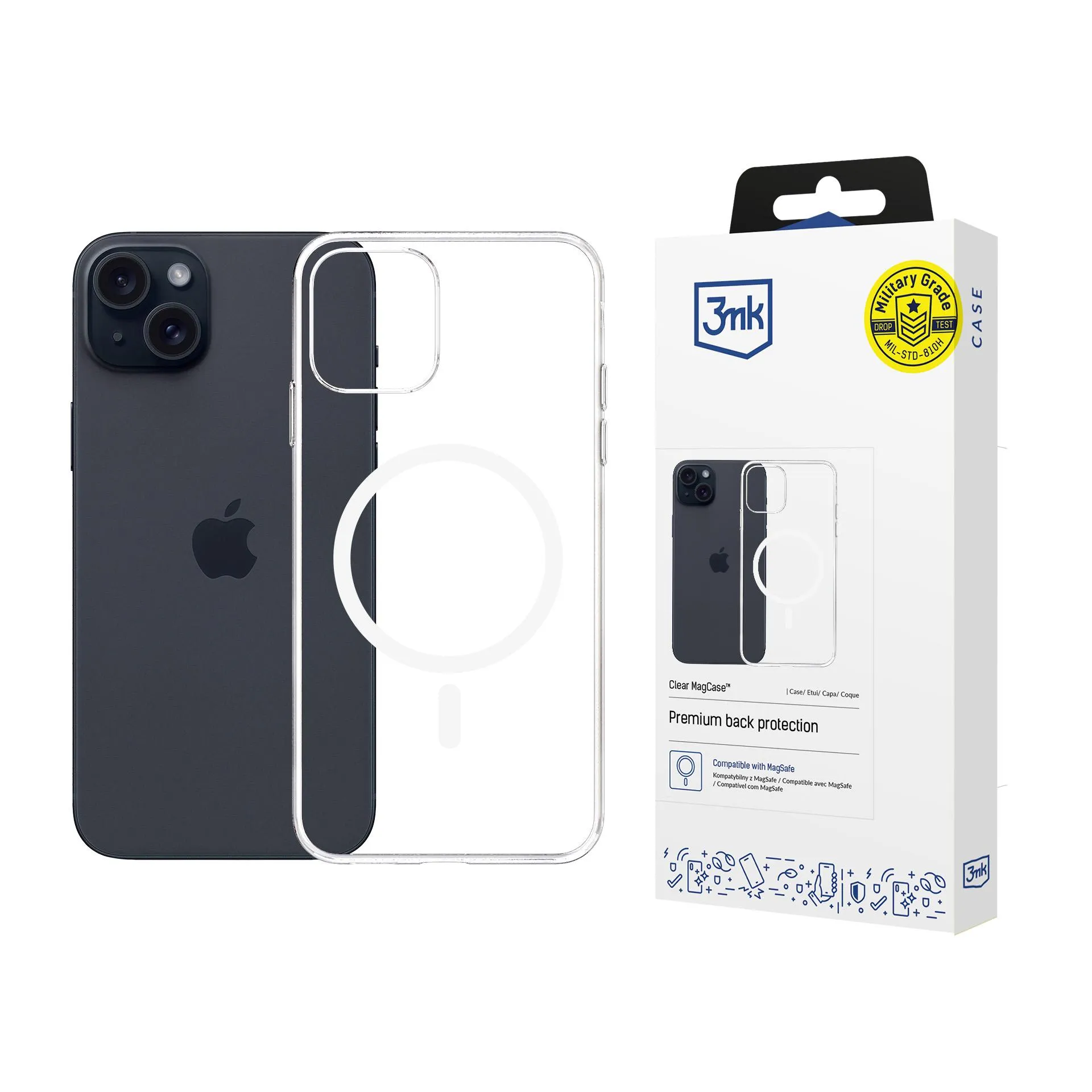 Pouzdro na Apple iPhone 15 - 3mk Clear MagCase