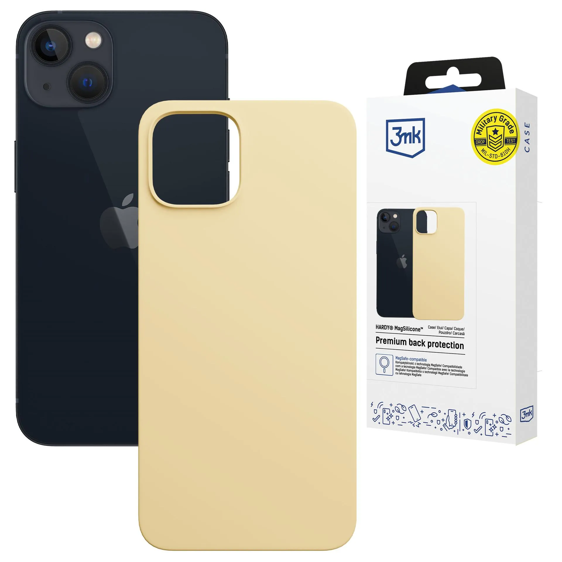 Pouzdro na Apple iPhone 15 - 3mk Hardy MagSilicone Žluté
