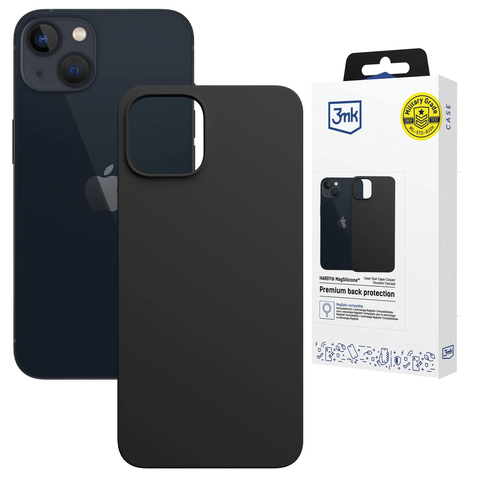 Pouzdro na Apple iPhone 15 Plus - 3mk Hardy MagSilicone Graphite