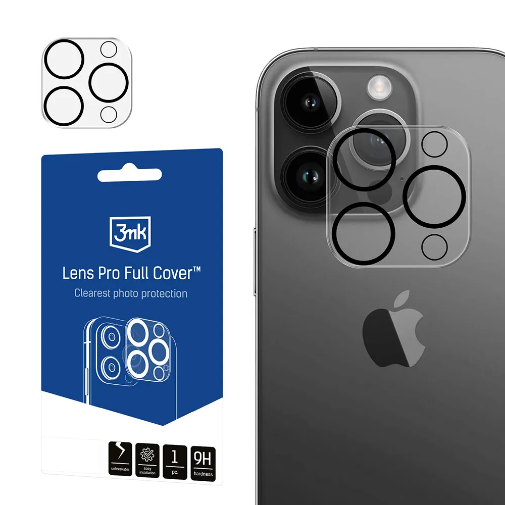 Pancéřová ochrana přístroje pro Apple iPhone 15 Pro/15 Pro Max - 3mk Lens Pro Full Cover